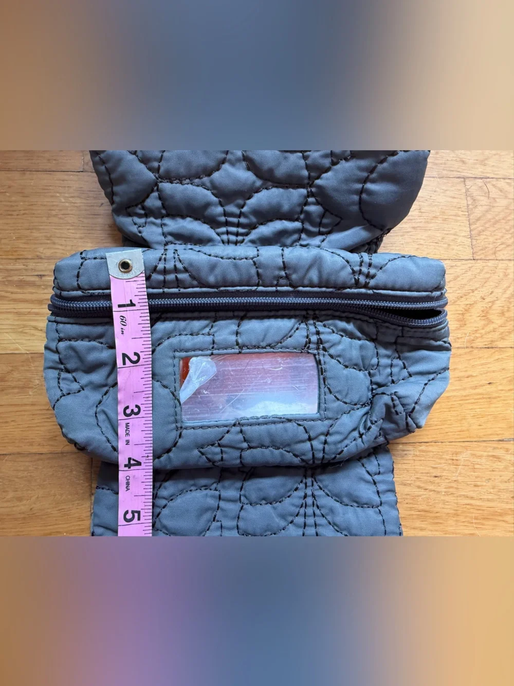 Fossil Key-Per Quilted Makeup/Toiletry Bag